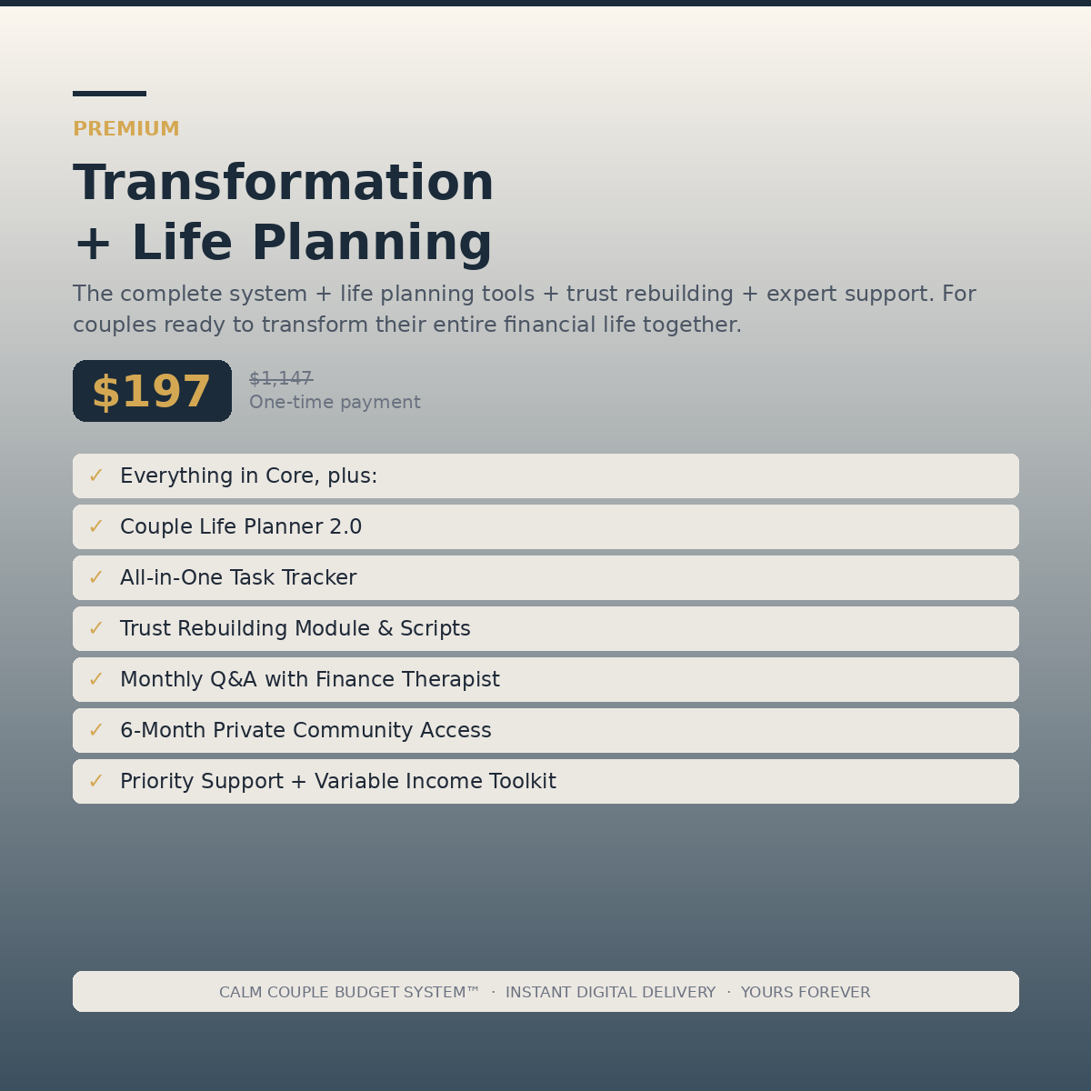 Calm Couple Budget System™ — Transformation + Life Planning