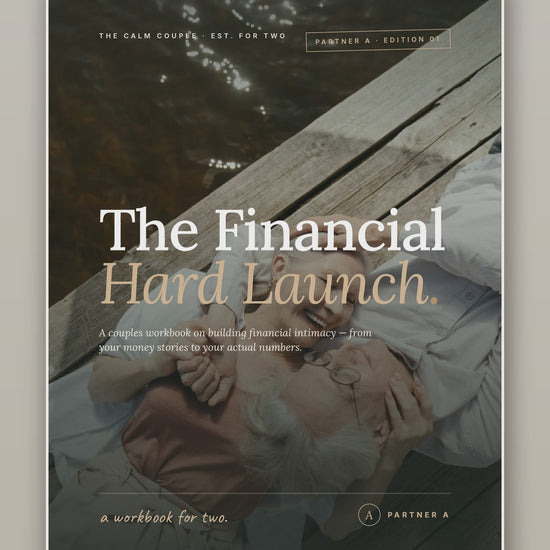 Flip-through of The Financial Hard Launch couples workbook showing inside pages